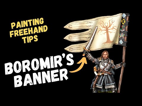 Freehand Painting Miniatures: Boromir's Banner from The Lord of the Rings!