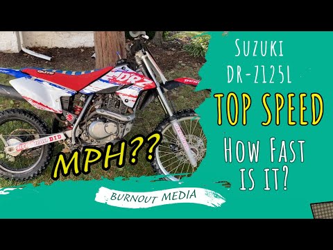 What is the TOP SPEED of a Suzuki DRZ125?