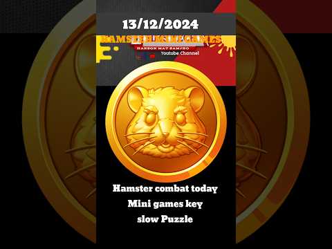 Hamster combat mini Game today | today hamster mini Game Puzzle | #hamsterkombat #game #shorts