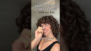 How to diffuse curly bangs with cowlick!