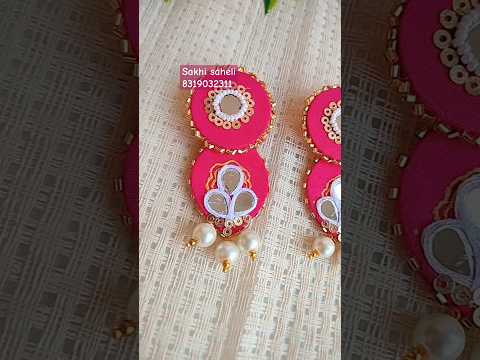 Earring, fabric jewellery #sakhisaheli #shorts#shortvideo #short#shortsfeed #handmadejewelry