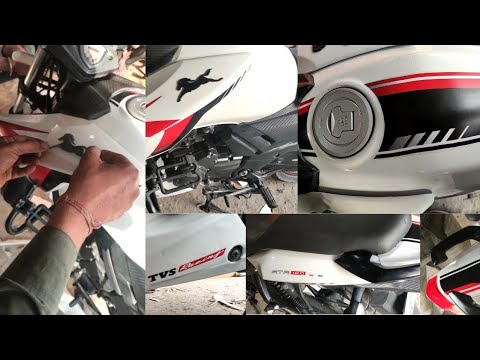 Changing Old Apache Rtr 160 Stickers & Graphics l Apply BS6 Stickers & 3D Horse Logo