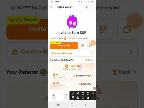 Uxuy Wallet Airdrop | UXUYLink মানেইআগুন অফার| How to Withdraw Uxuy Wallet