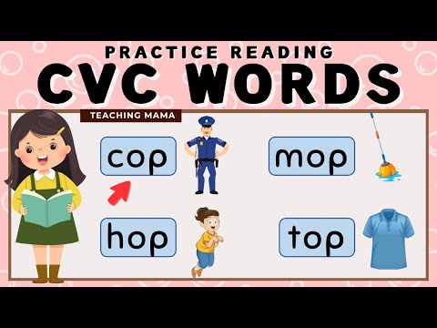 LEARN TO READ CVC WORDS | PRACTICE READING SIMPLE WORDS | SHORT O WORDS | TEACHING MAMA