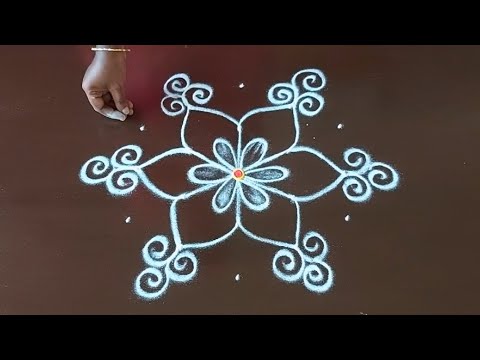 5*3 dots simple rangoli designs🌺thipkiyanji rangoli🌺 Rangoli muggulu 🌺 rangoli kolam