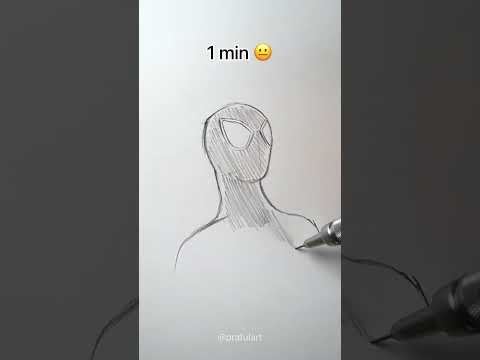 How to Draw Spiderman in 10sec, 10mins, 10hrs #shorts