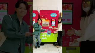 『生搾りりんごジュース自販機』でハプニング?!?! #検証 #tiktok #実験 #自販機 #リンゴ #やってみた #新商品 #日常vlog #vlog