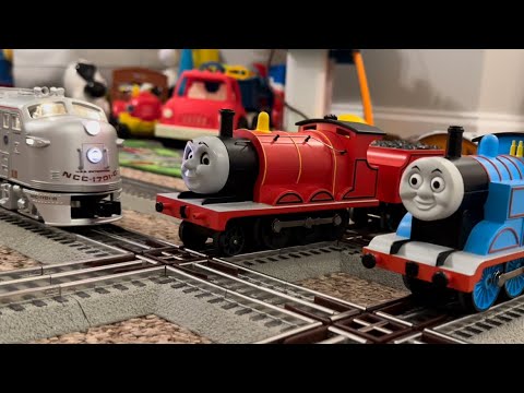 1 Hour O Scale Trains Running in House- Thomas, Toy Story, Lone Ranger, Star Trek, Coors Light