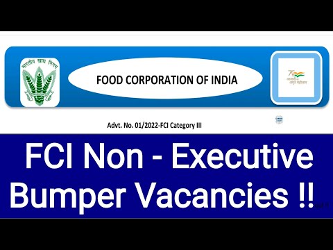 Good News!! FCI AG 3 Notification out !!