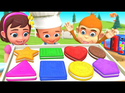 DIY Cookies Shapes - Learn Shapes with Little Babies | Colors for Kids | Preschool Toddler Education