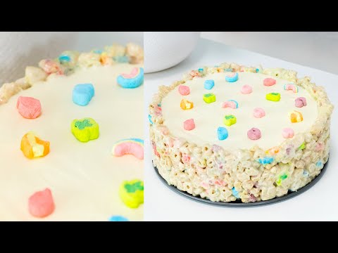 This creamy vanilla cheesecake has a LUCKY CHARMS crust!