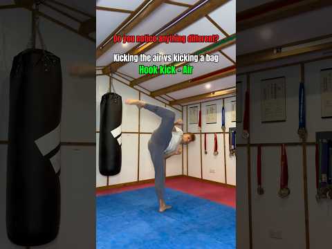 Kicking the air VS kicking a bag…