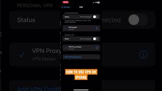 How To Use Vpn On Iphone