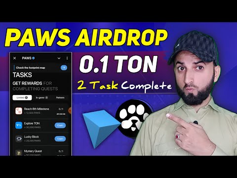 Paws Airdrop Get Reward For Completing Quests | Paws Airdrop New Task | Paws Lucky Block Claim |