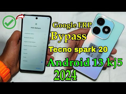 Tecno spark 20 Google FRP Bypass Android 13 Tecno KJ5 Without Pc ✅