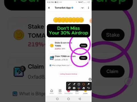 Tomarket Airdrop Claim on bitget wallet lite | tomarket new update today | toma airdrop price