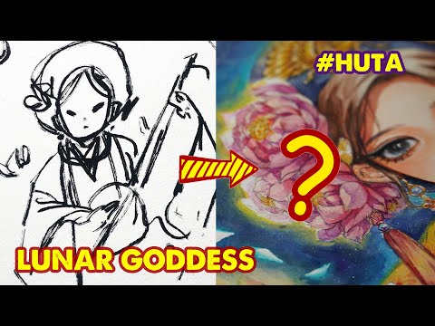 Drawing Lunar Goddess for Mid-Autumn Festival 🇻🇳 | Huta Chan