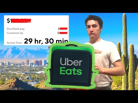 My First Weekend Delivering Uber Eats/DoorDash In Phoenix  - How Much Did I Make?