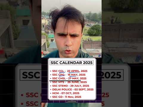 SSC 2025 calendar out with important date #ssc #job #jobalert #trending #viralvideo