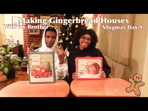 Vlogmas Day 9: Making Gingerbread Houses with my Brother🤍