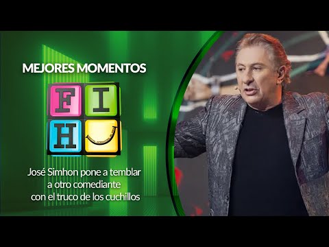 Este comediante pone a temblar a otro comediante con el truco de los cuchillos - José Simhon