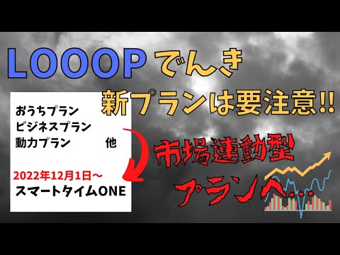 【要注意】LOOOPでんきが市場連動型プランへ移行！継続して利用するべきか解説