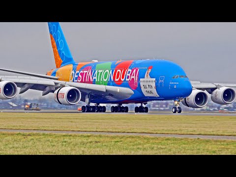 +30 Minutes HEAVY LANDINGS | A380, A340, B747 | Amsterdam Schiphol Airport Spotting