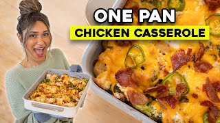 Easy One-Pan Low Carb Cheesy Chicken Casserole