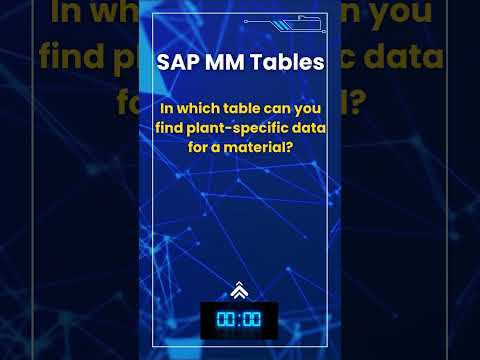 SAP MM Material Master Flash Card Quiz  3