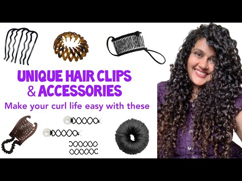 Hair Clips & Accessories for Curly Hair | Easy Hairstyle Ideas for Curly hair