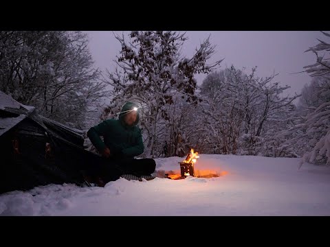 heavy snow, mountain camping #2