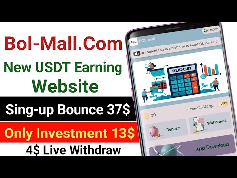 Bol-Mall New USDT investment platform | New Tether Usdt Earning Website | Daily Withdraw Proof