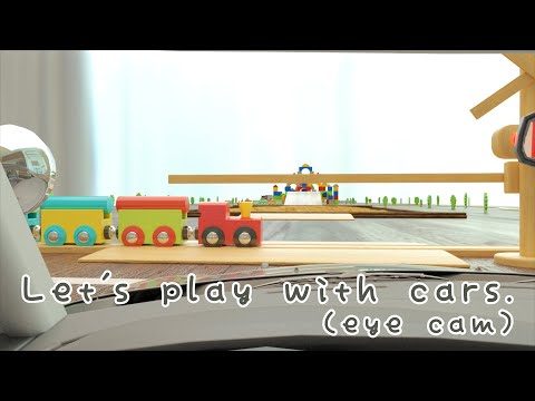 Let's play with cars. -eye cam. 【 fireengine | cartoon | Police car | Ambulance | color | education】