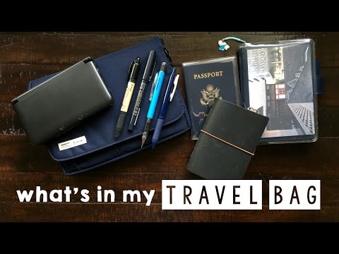 What's In My Travel Bag - Traveler's Notebook Travel Setup