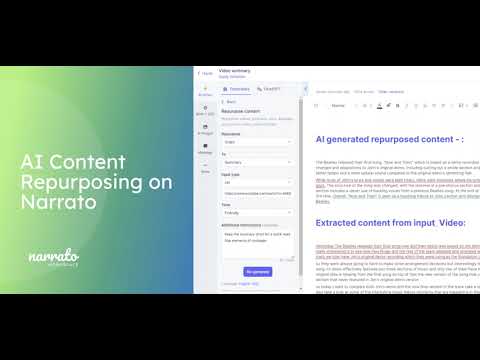 AI Content Repurposing Tool on Narrato