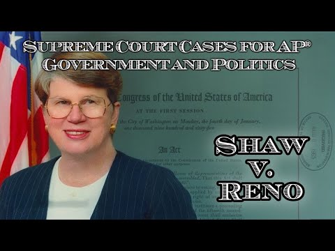 Supreme Court Cases for AP® Government and Politics – Shaw v. Reno