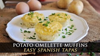 Spanish Potato Omelette Muffins - Tortilla Española Tapas