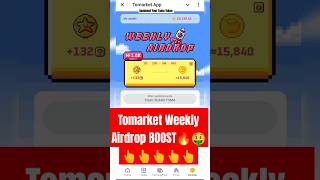 Tomarket Weekly Airdrop Boost|Tomarket Listing Date| Tomarket New Update| Tomarket SWAP #shorts #fyp