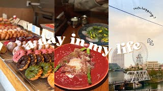 【vlog】Cafe and Restaurant in Yokohama🎡｜Red Brick Warehouse｜Sunset from Cable car｜Ikebukuro｜