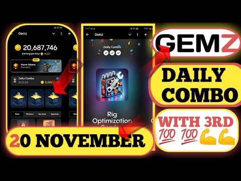 gemz daily cipher today 20 november | gemz daily combo today 20 november | gemz daily combo today