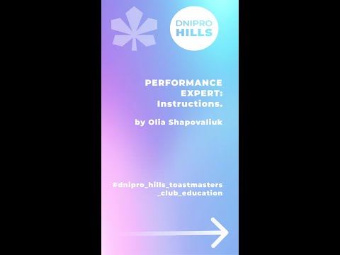 Olia Shapovaliuk as the Performance Expert: Instructions (June 16, 2024)