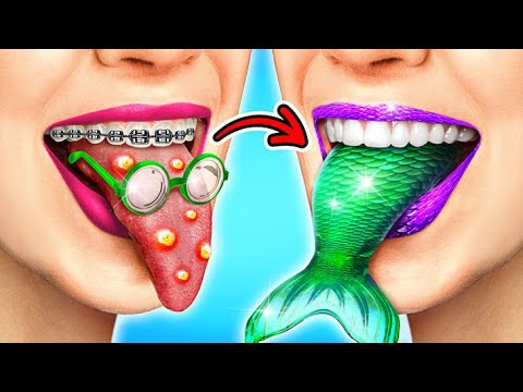 Pregnant Mermaid VS Pregnant Vampire! Crazy Food Battle Pregnant Parenting Hacks & Gadgets!