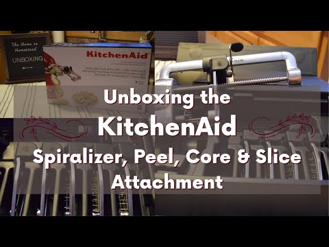 Unboxing KitchenAid Spiralizer, Peel, Core & Slice Stand Mixer Attachment | Food Preservation Tool