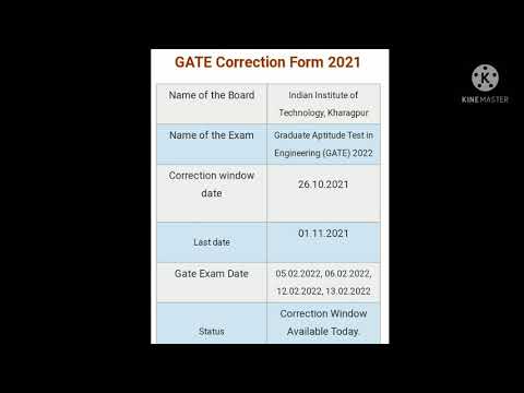 Gate Latest Update | Gate Correction Form 2021 #shorts #latest_news #gate2022