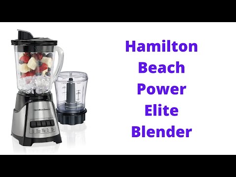 Hamilton Beach Power Elite Blender with 40oz Glass Jar and 3-Cup Vegetable Chopper