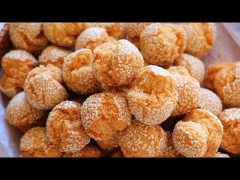 Smile Sesame Balls| Lunar New Year Snack 开口笑，祝大家新的一年笑口常开