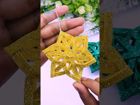 Mini Snowflakes Ornaments for Tree Decorations🎄DIY Christmas Crafts #christmas #shorts #craft