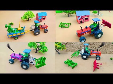 diy tractor dangerous stuck in mud with plough machine | science project |@Acrofter1