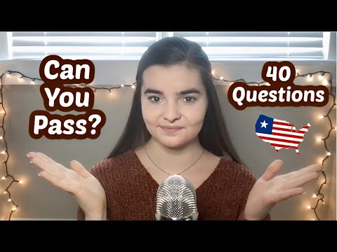 ASMR Can You Pass The U.S. Citizenship Test? | Whispering 40 Trivia Questions