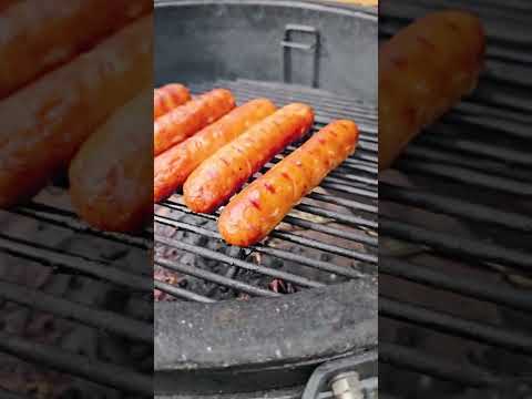 #hotdogs cooked on the #kamado #bbq #summer